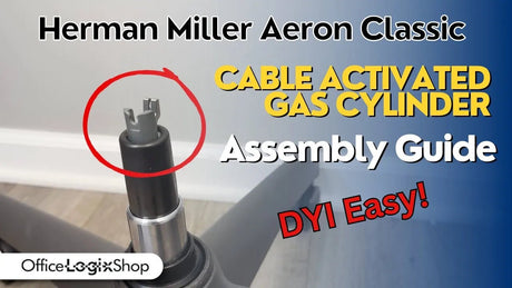 Connecting the Cable Activated Cylinder to The Herman Miller Aeron Chair Tutorial - Office Logix Shop