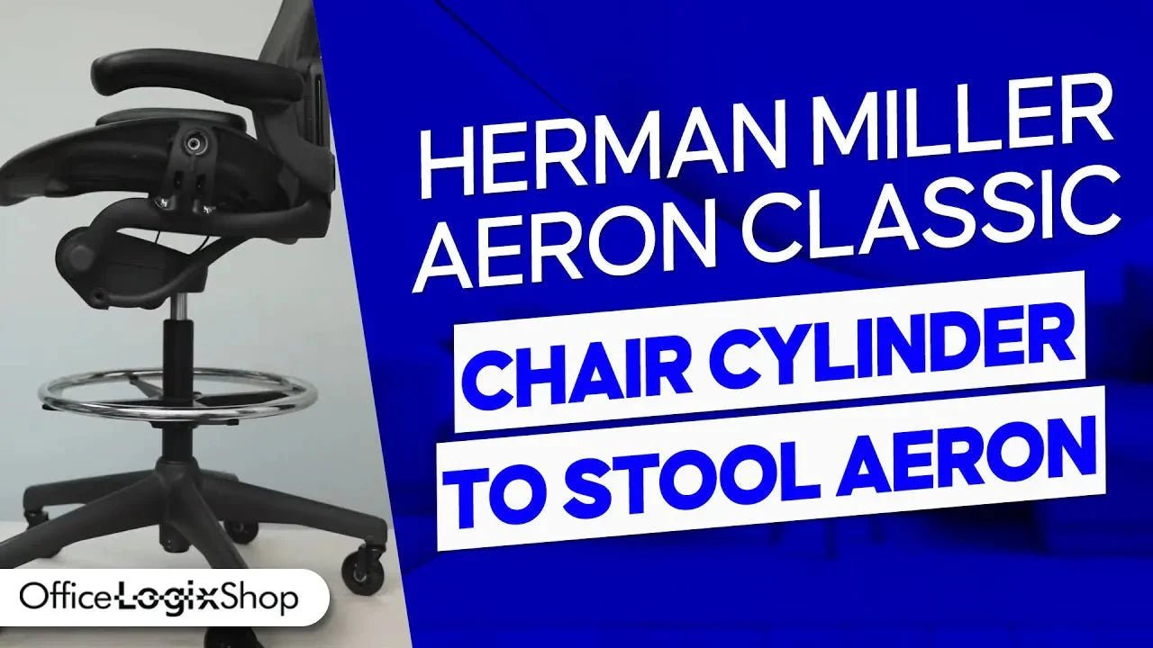 Convert Herman Miller Aeron Chair Cylinder to a Stool Aeron - Office Logix Shop