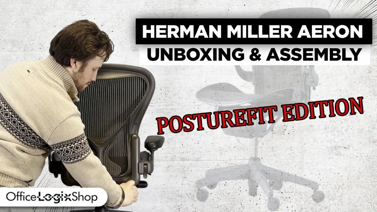 Herman Miller Aeron PostureFit Edition Unboxing and Assembling Tutorial - Office Logix Shop