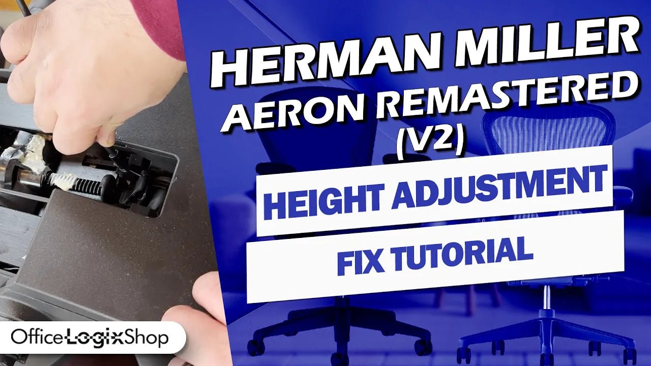 Herman Miller Aeron Remastered Height Adjustment Cable Replacement Tutorial - Office Logix Shop