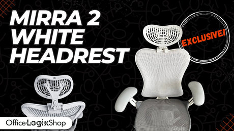 The New White Herman Miller Mirra 2 Headrest: A Perfect Blend of Style and Comfort by OfficeLogixShop - Office Logix Shop