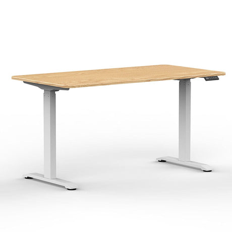 Electric White Sit - Stand Desk Frame with Adjustable Height and Cable Management Holes for a Productive Workspace - Top Sold Seperately - Office Logix Shop