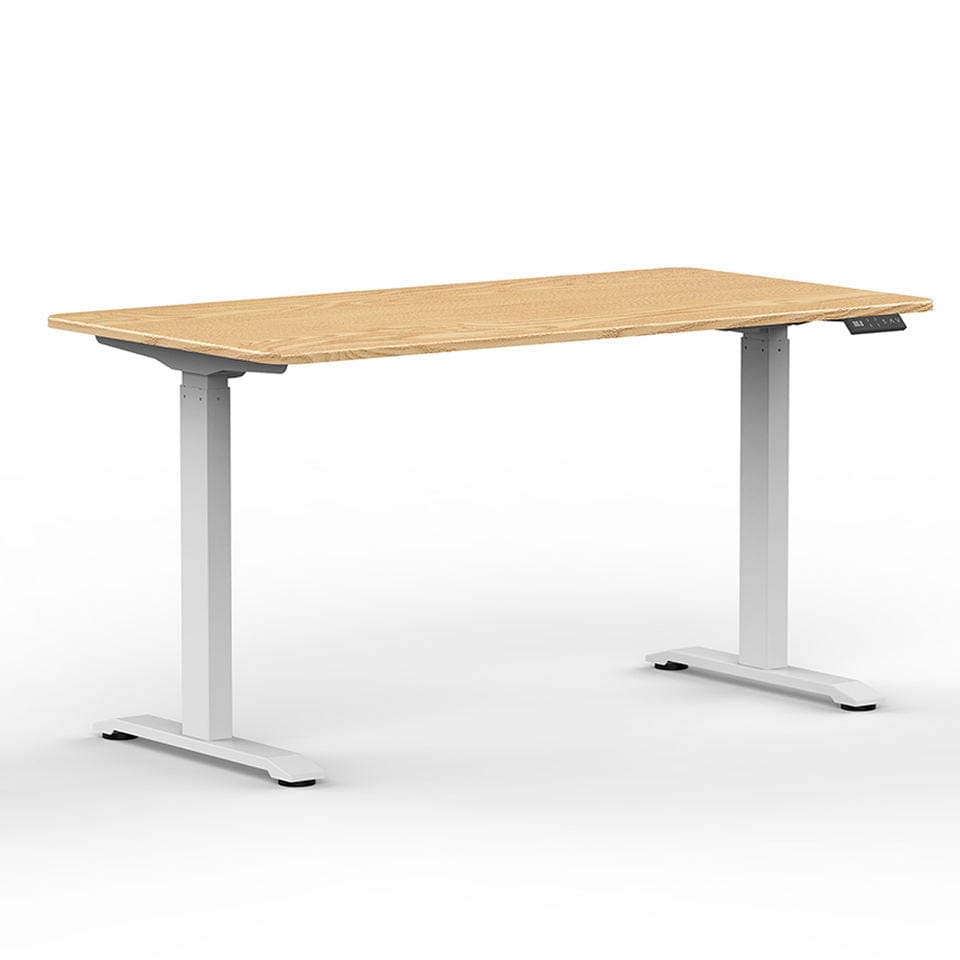 Electric White Sit - Stand Desk Frame with Adjustable Height and Cable Management Holes for a Productive Workspace - Top Sold Seperately - Office Logix Shop