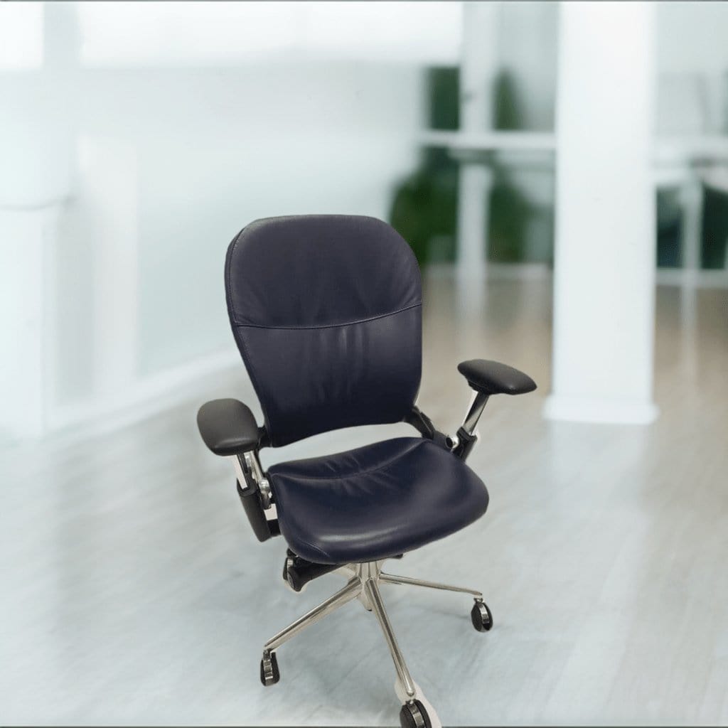 Executive Leather Steelcase Leap Chair (Used) - Office Logix Shop