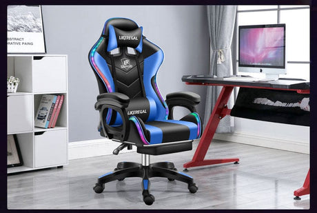 Gaming Chair with Light and Massage Lumbar support (New) - Office Logix Shop