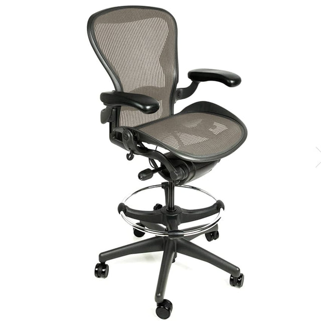 Herman Miller Aeron Drafting Stool - Size B ||Classic or Remastered V2 see variant|| - (Renewed) - Office Logix Shop