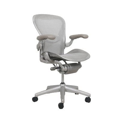 Herman Miller Aeron Fully Loaded Adjustable Lumbar - Titanium (Renewed) - Office Logix Shop