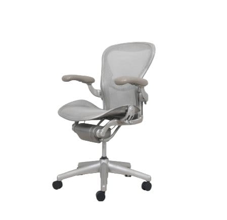 Herman Miller Herman Miller Aeron Chair Parts Size B Herman Miller Aeron Fully Loaded Adjustable Lumbar - Titanium (Renewed)