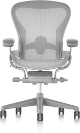 Herman Miller Office Task Chair Mineral Gray / Size B Herman Miller Remastered Aeron Chair - V2 - Fully Loaded (Renewed)