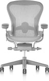 Herman Miller Office Task Chair Mineral Gray / Size B Herman Miller Remastered Aeron Chair - V2 - Fully Loaded (Renewed)