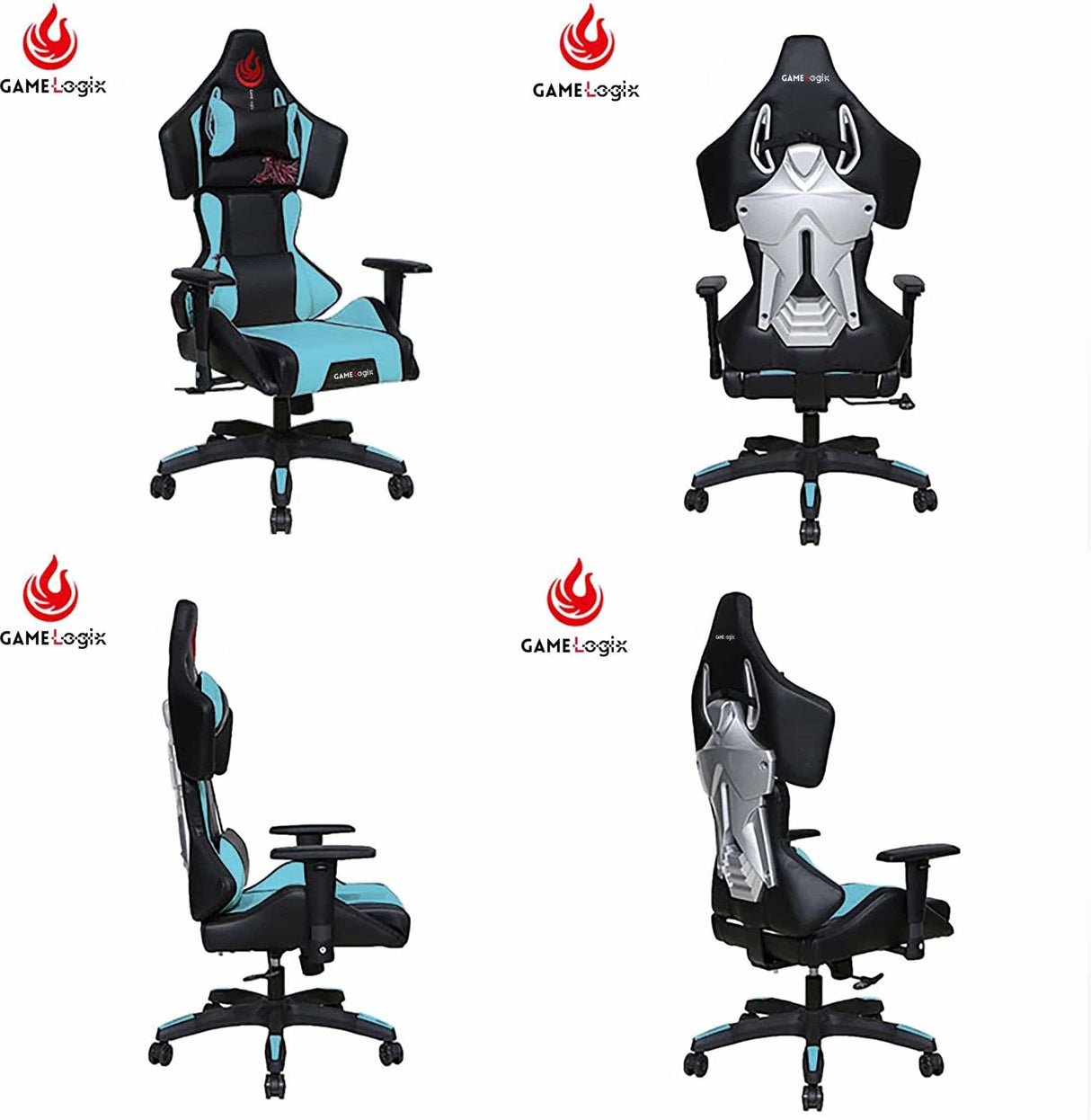 High Back Gaming Chair with Massage Lumbar - Office Logix Shop