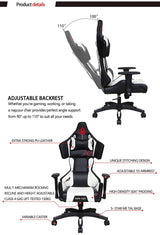 High Back Gaming Chair with Massage Lumbar - Office Logix Shop