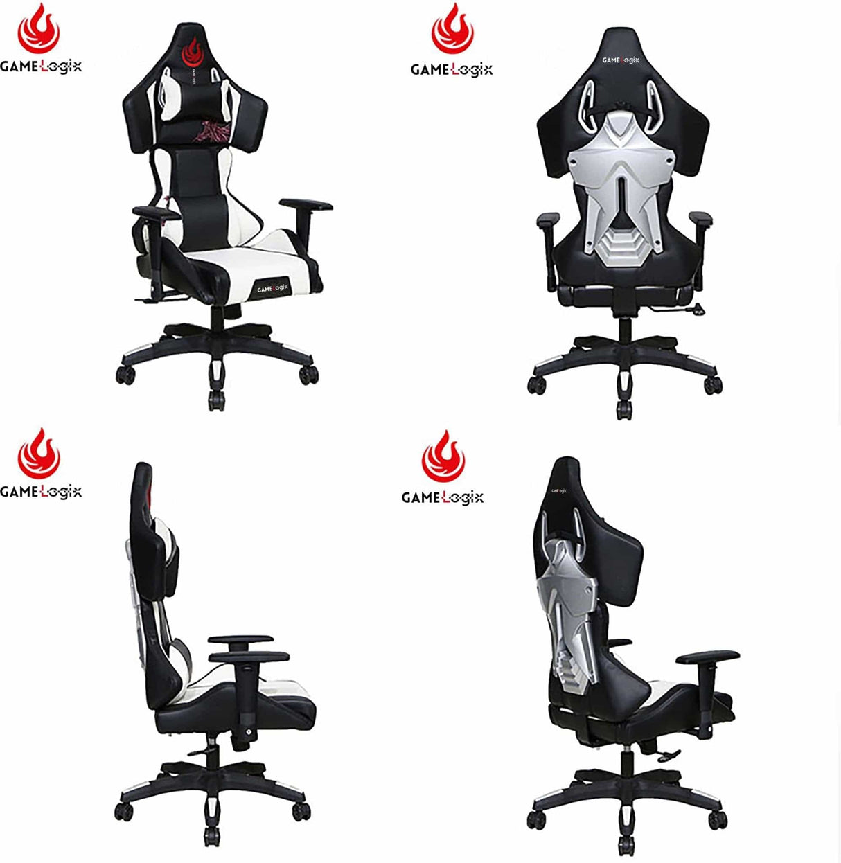 High Back Gaming Chair with Massage Lumbar - Office Logix Shop