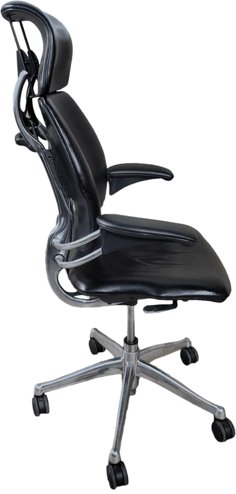 Humanscale Office Chairs Humanscale Freedom with Headrest - Black Leather (Renewed)