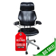 Humanscale Office Chairs Humanscale Freedom with Headrest - Black Leather (Renewed)