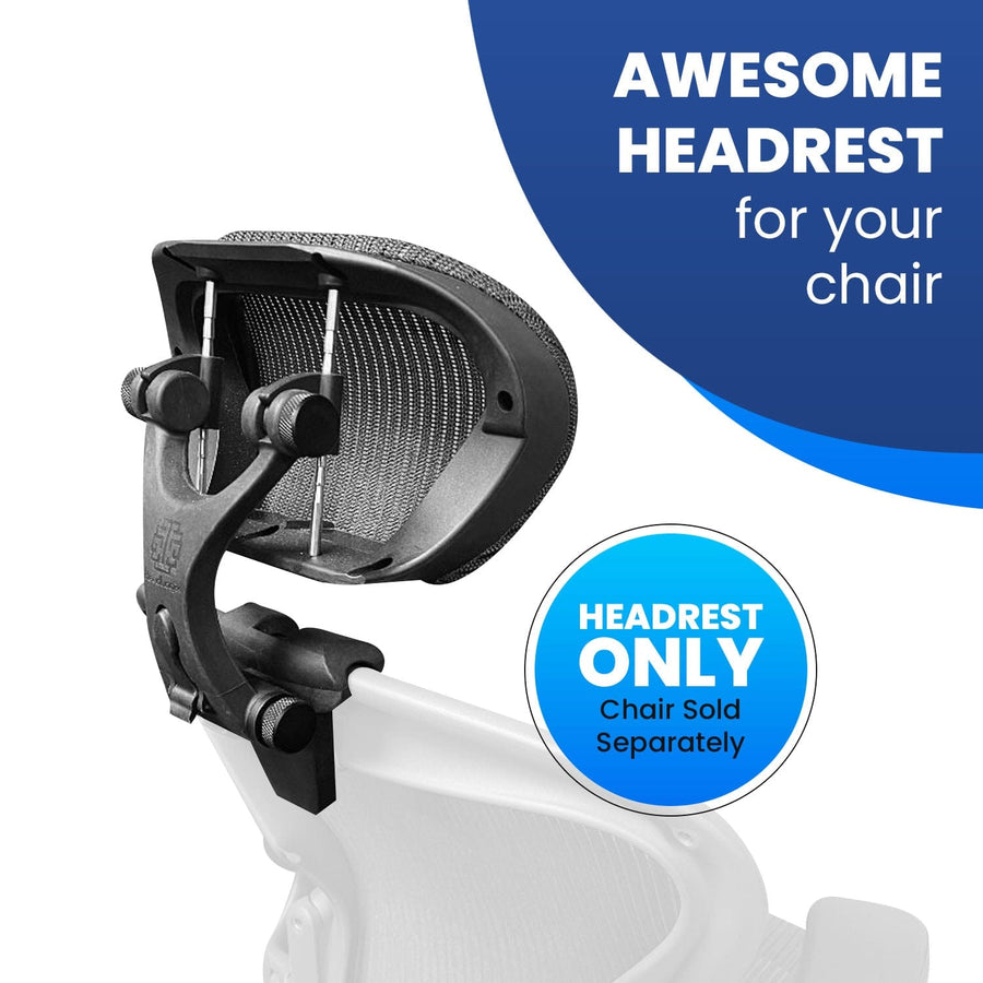 ERGOKING Headrest For Office Chair - Office Chair Headrest Attachment  Compatible With Herman Miller Aeron Remastered Fully Adjustable Height &  Tilt