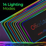 Office Logix Shop Large RGB LED Mouse Pad - Illuminated Gaming Mat for Precision and Style (Officelogix Logo, Large)