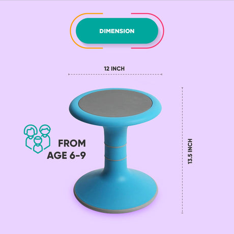 Office Logix Shop LorryLogix Wobble Chair For Kids - Ergonomic Wobble Stool To Encourage Right Posture, Balance & Strengthen Core