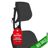 Office Logix Shop Office Chair Parts Black Frame Black Fabric Insert Steelcase Leap V2 Headrest -Backorder (ETA Dec 31)