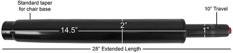 Office Logix Shop Office Chair Parts Gas Lift Cylinder Pneumatic Cylinder- Convert Herman Miller Aeron to Stool (both counter and bar Height)