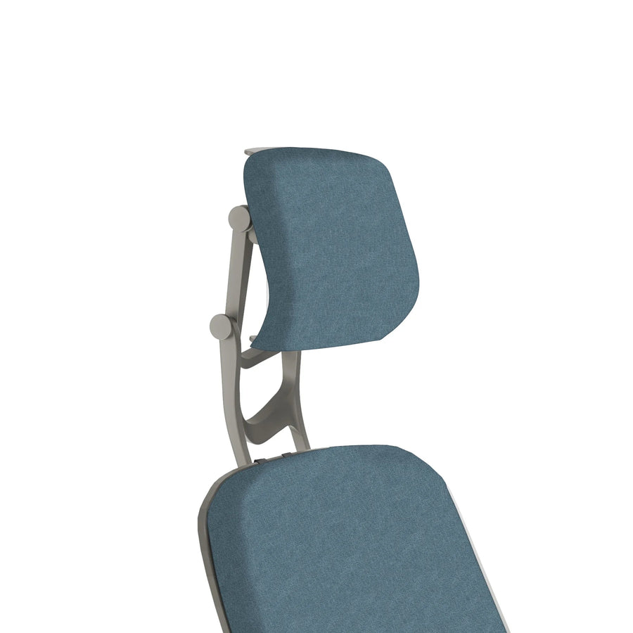 Office Logix Shop Office Chair Parts Platinum Frame Sky Blue Fabric Insert Steelcase Leap V2 Headrest -PreOrder (ETA July 15)
