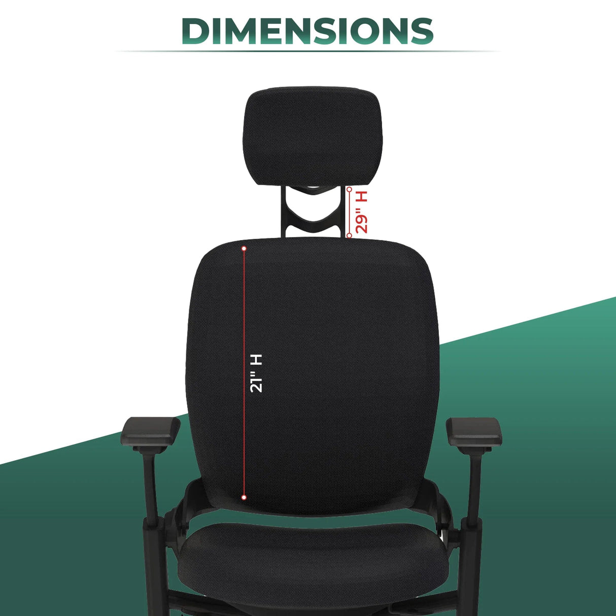 Office Logix Shop Office Chair Parts Steelcase Leap V2 Headrest -Backorder (ETA Jan 11) - "UTILITY PATENT PENDING"