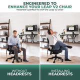 Office Logix Shop Office Chair Parts Steelcase Leap V2 Headrest -Backorder (ETA Jan 11) - "UTILITY PATENT PENDING"