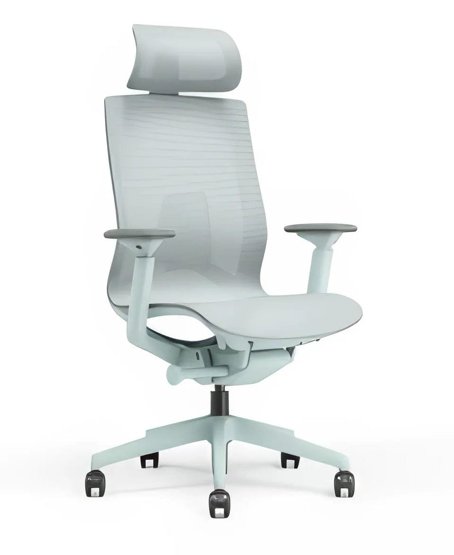Office Logix Shop Office Chairs Glacier Blue Midan Office Chair With Headrest | Fully Ergonomic Chair