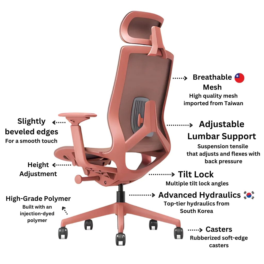 Office Logix Shop Office Chairs Midan Office Chair With Headrest | Fully Ergonomic Chair (Black model is on Back Order - January 20th)