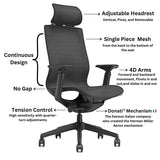 Office Logix Shop Office Chairs Midan Office Chair With Headrest | Fully Ergonomic Chair (Black model is on Back Order - January 20th)