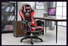 Office Logix Shop Office Chairs Red Gaming Chair with Light and Massage Lumbar support (New)