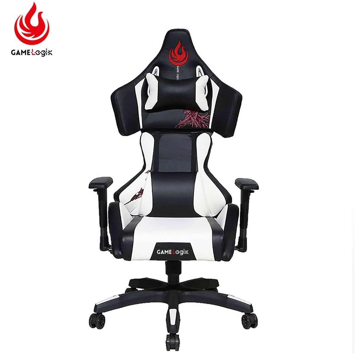 Office Logix Shop Office Task Chair High Back Gaming Chair with Massage Lumbar