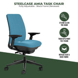 Steelcase Amia Task Chair - Fully Adjustable - Black Frame (Renewed) - Office Logix Shop