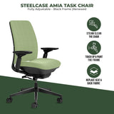 Steelcase Amia Task Chair - Fully Adjustable - Black Frame (Renewed) - Office Logix Shop