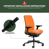 Office Logix Shop Office Task Chair Steelcase Amia Task Chair - Fully Adjustable - Black Frame (Renewed)