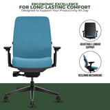 Office Logix Shop Office Task Chair Steelcase Amia Task Chair - Fully Adjustable - Black Frame (Renewed)