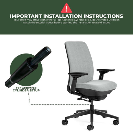 Office Logix Shop Office Task Chair Steelcase Amia Task Chair - Fully Adjustable - Black Frame (Renewed)