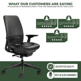 Office Logix Shop Office Task Chair Steelcase Amia Task Chair - Fully Adjustable - Black Frame (Renewed)