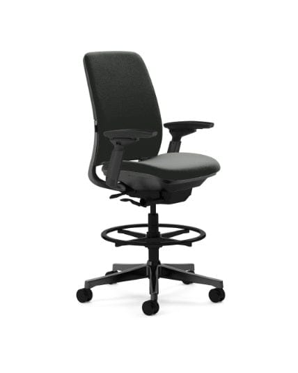 Office Logix Shop Steelcase Amia Stool, All Features, Adjustable Arms, Adjustable Lumbar Support (Renewed)