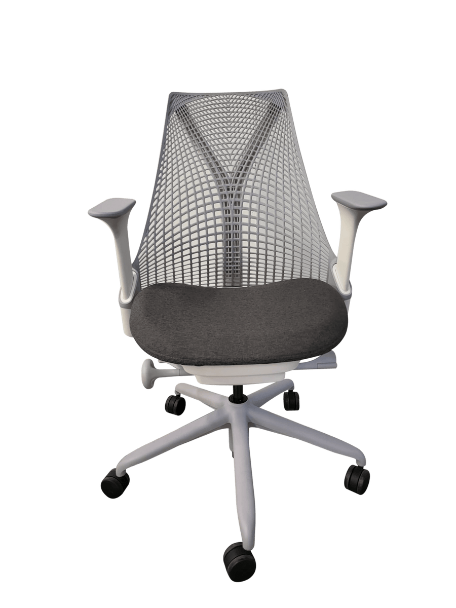 Office Logix Shop White with Adjustable Lumbar Highly Adjustable Herman Miller Sayl Chair- Renewed