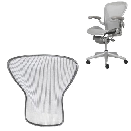 OfficeLogixShop Herman Miller Aeron Chair Parts Replacement Back Mesh for Herman Miller Aeron Chair - Size B (Titanium/Zinc)