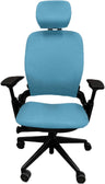 OfficeLogixShop Office Chairs Blue Steelcase Leap V2 Chair with Headrest (Chair ships in 3 business days and the headrest on 11 Jan)