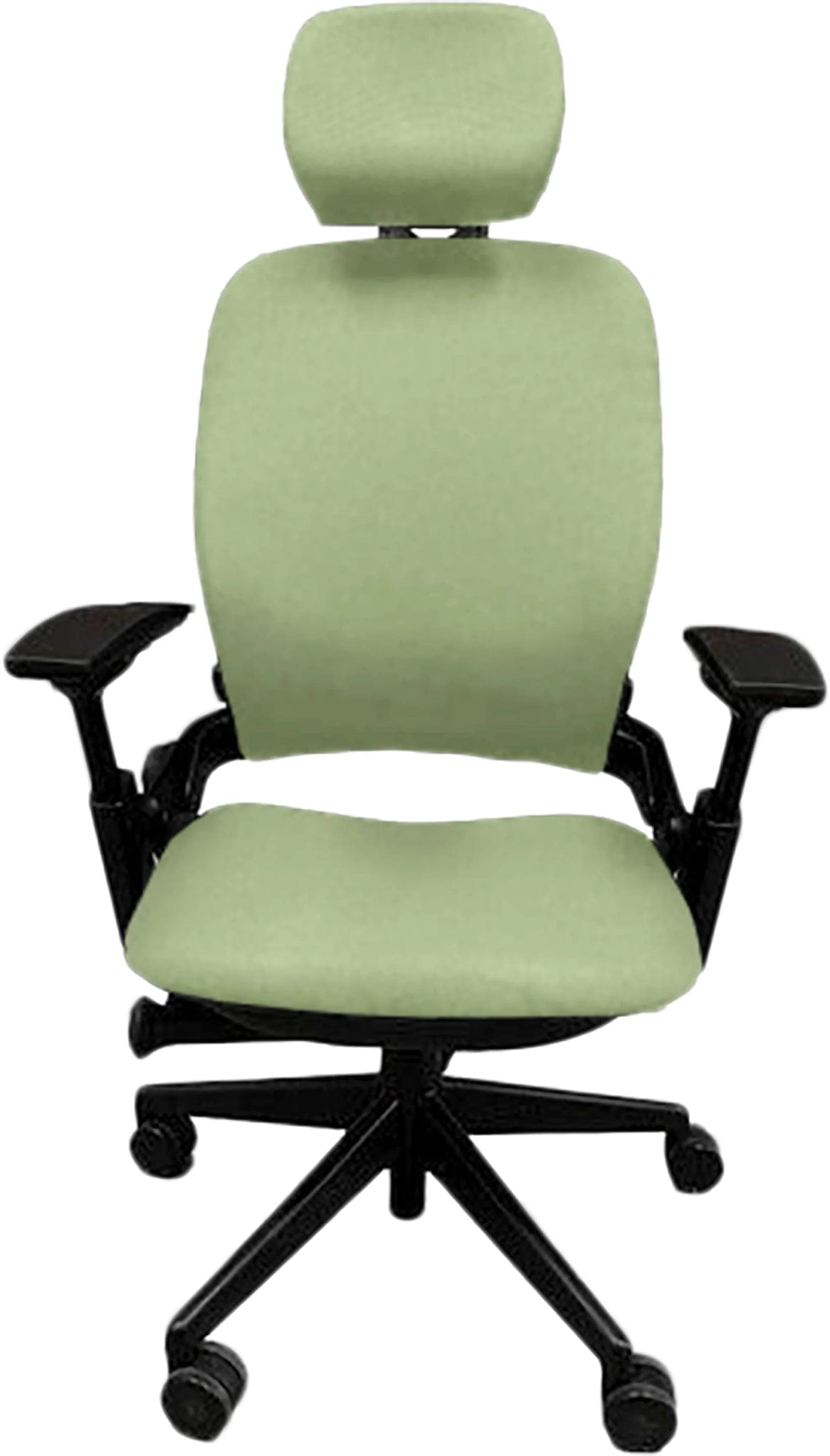 OfficeLogixShop Office Chairs Green Steelcase Leap V2 Chair with Headrest (Chair ships in 3 business days and the headrest on 11 Jan)