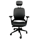 OfficeLogixShop Office Chairs Leather Steelcase Leap V2 Chair with Headrest (Chair ships in 3 business days and the headrest on 11 Jan)