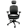 OfficeLogixShop Office Chairs Leather Steelcase Leap V2 Chair with Headrest (Chair ships in 3 business days and the headrest on 11 Jan)