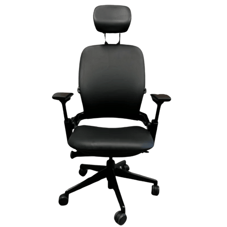 OfficeLogixShop Office Chairs Leather Steelcase Leap V2 Chair with Headrest (Chair ships in 3 business days and the headrest on 11 Jan)