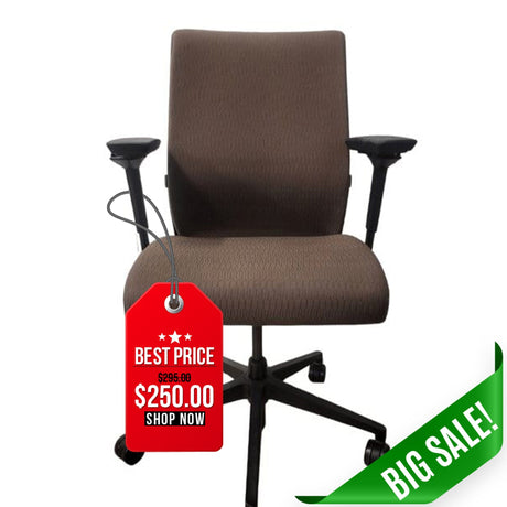 OfficeLogixShop Office Chairs Steelcase Think Chair Brown Upholstered