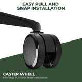 OfficeLogixShop - Soft Caster Wheel for Hardwood Floors - 5 Casters - Office Logix Shop