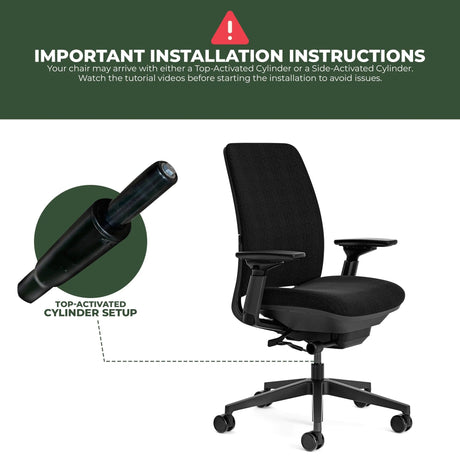 Steelcase Amia Task Chair - Fully Adjustable - Black Frame (Renewed) - Office Logix Shop