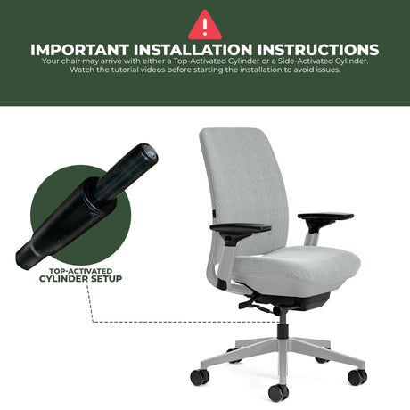 Steelcase Amia Task Chair - Fully Adjustable - Platinum Frame (Renewed) - Office Logix Shop